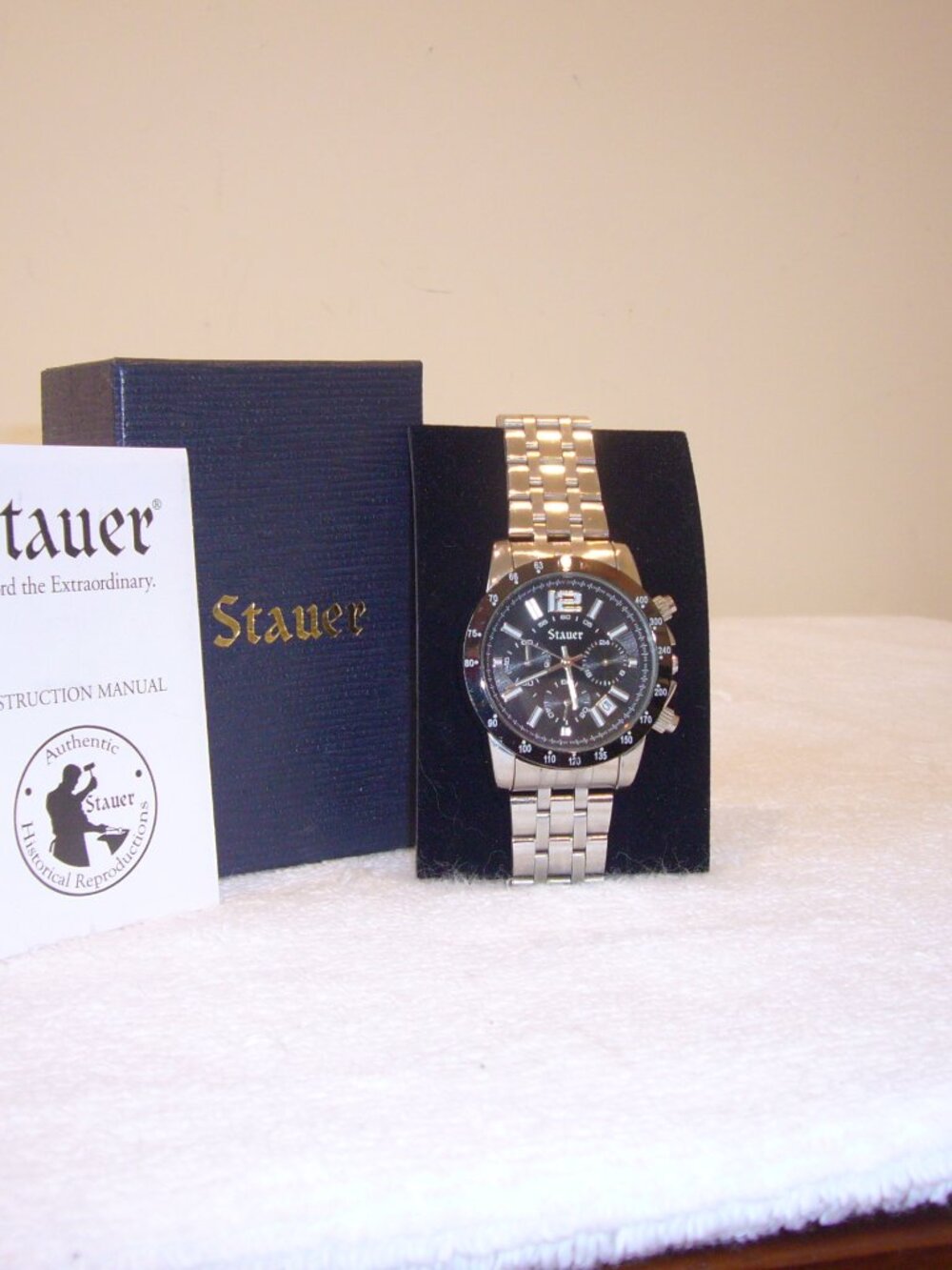 Stauer Jet Setter Chronograph Men's Watch Water Resistant VERY GOOD WORKING!